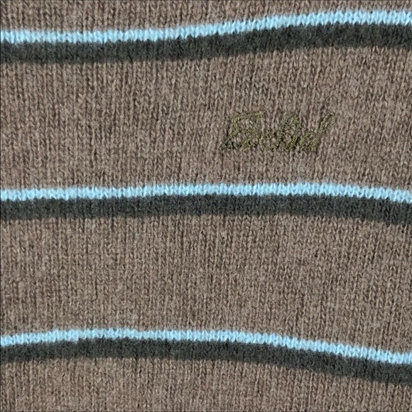 Ezekiel Wool Sweater. Tan with a light blu… - Picture 4 of 7